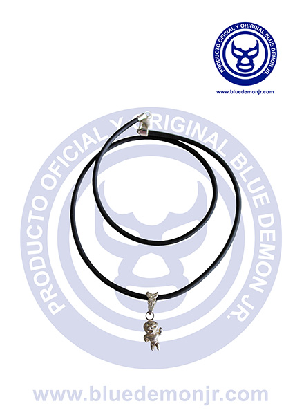 Dije Baby Blue Plata Cordón caucho