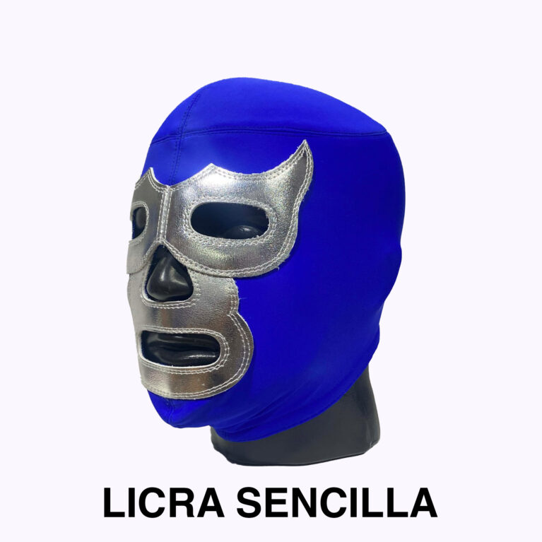 Máscara Licra Azul Rey con Agujeta