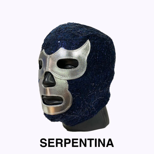 Máscara Serpentina Azul Marino Agujeta