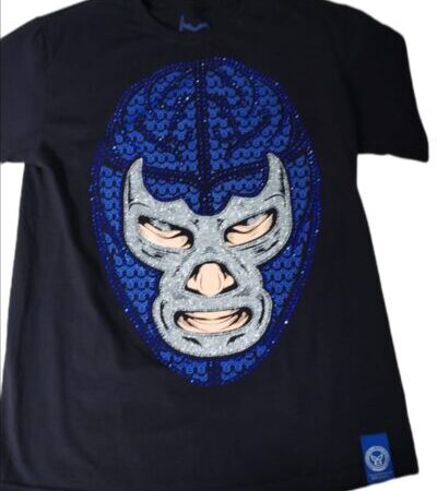 Playera Pedreria Antifaz Glitter